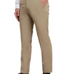 SaintX Men's Stretchable Formal Pants | Classic Flat Front Slant Pocket Trousers (Slim Fit Mid Rise) No Pleat Design | Office Or Party | Fasion Autoflex Waistband Trouser (Saintr07_Noble Khaki_36)
