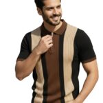 Enitor Mens Half Sleeves Polo Neck T-Shirt, Summer Wear T-Shirt for Men, Casual Streetwear T-Shirts for Boys, Stylish Tshirts for Boy, Everyday Half Zipper Tshirts